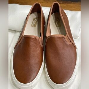 Keds Double Decker Camel Color Leather Slip On Sneaker Women’s Size 7